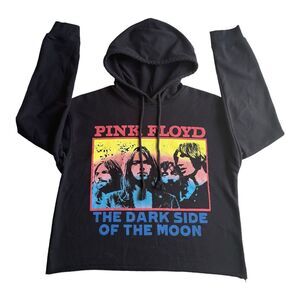 Pink Floyd Dark Side of the Moon Hoodie ‎ Sweater Crop Women's X- Small